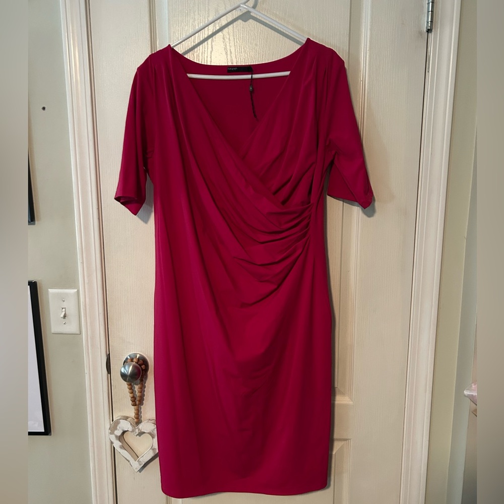 M&S Autograph Red Draped Dress